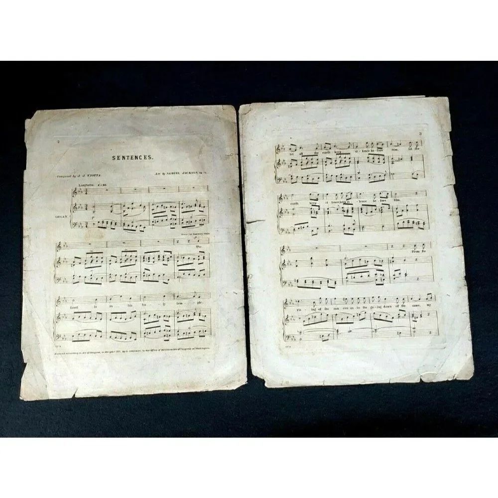 Vintage Lord In His Holy Temple Schirmer Sheet Music Samuel Jackson Religious
